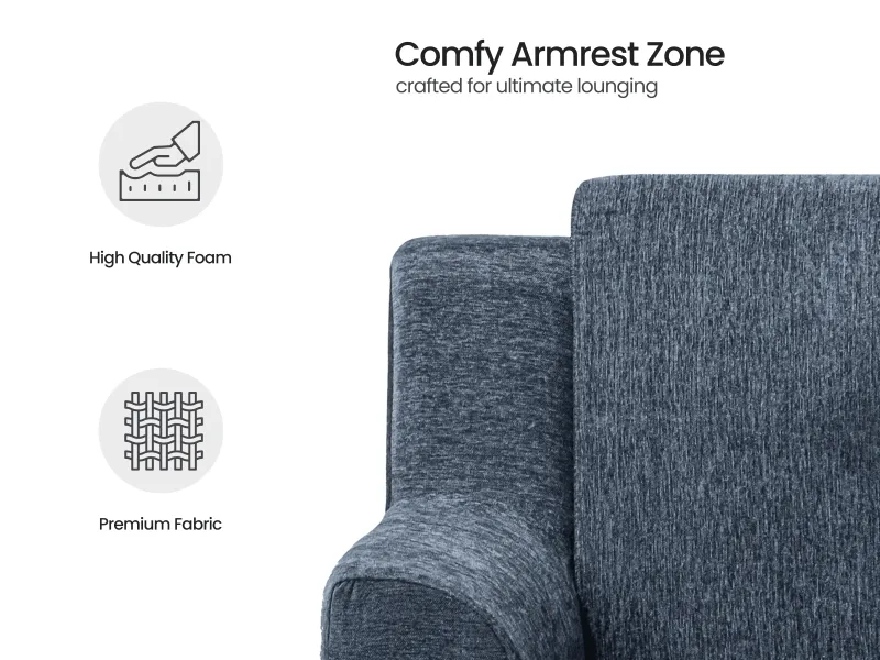 Erica Upholstered 3 Seater Sofa in Livid Color